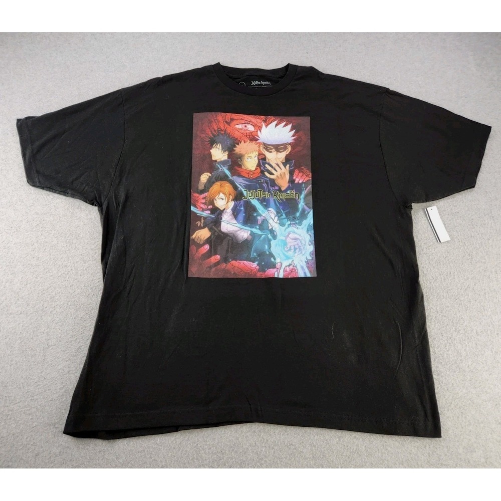 New JuJuTsu Kaisen Japanese Anime Manga Black T-Shirt Size‎ 3XL Crunchy Roll